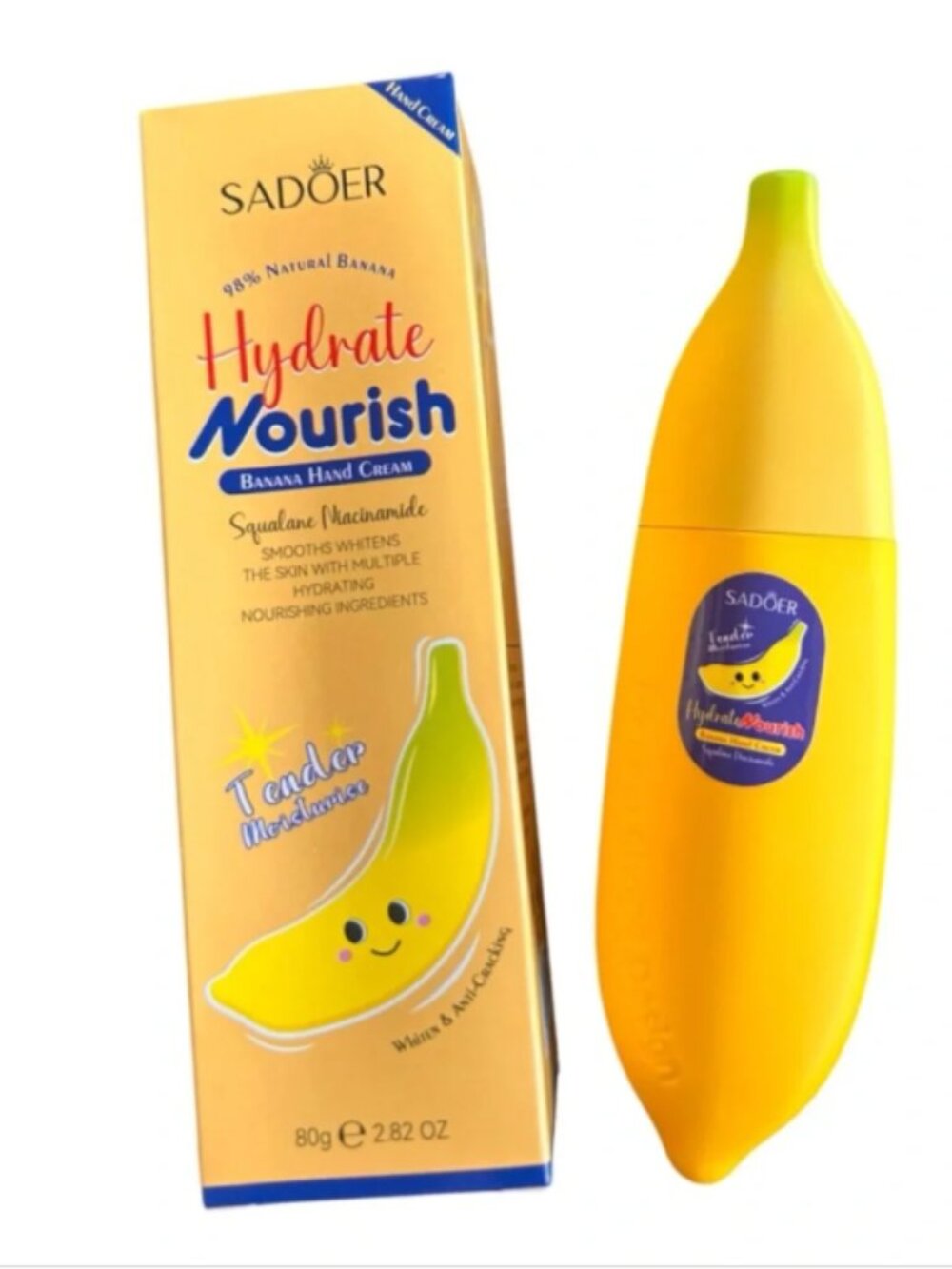 Hand cream Hydration Nourishing Banana Hand Lotion Squalene Niacinamide - New
